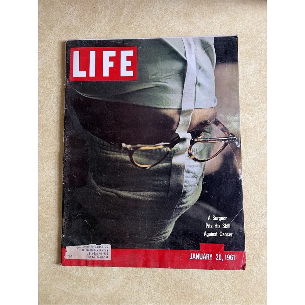 LIFE Magazine January 20,1961 Start Of Cancer Surgery, Jackie O And JFK, Civ Rts